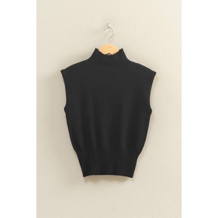 Double Zero - Wholesale Knit Sweater - Women's - High Neck Sleeveless Knit Top2