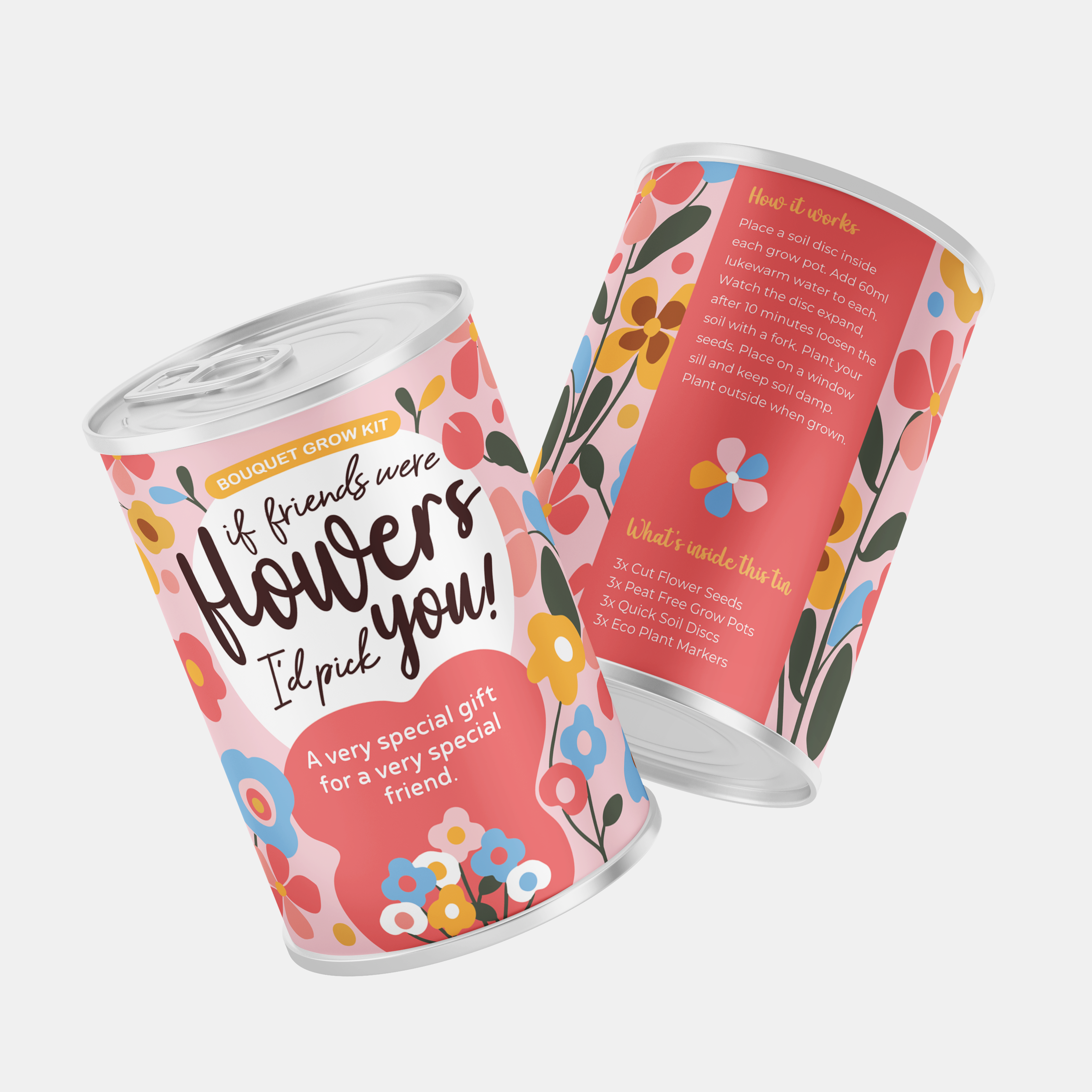 Alphabet Gifts – wholesale Plant seeds – If Friends Were Flowers, I’d Pick You Flower Grow Kit Gift1