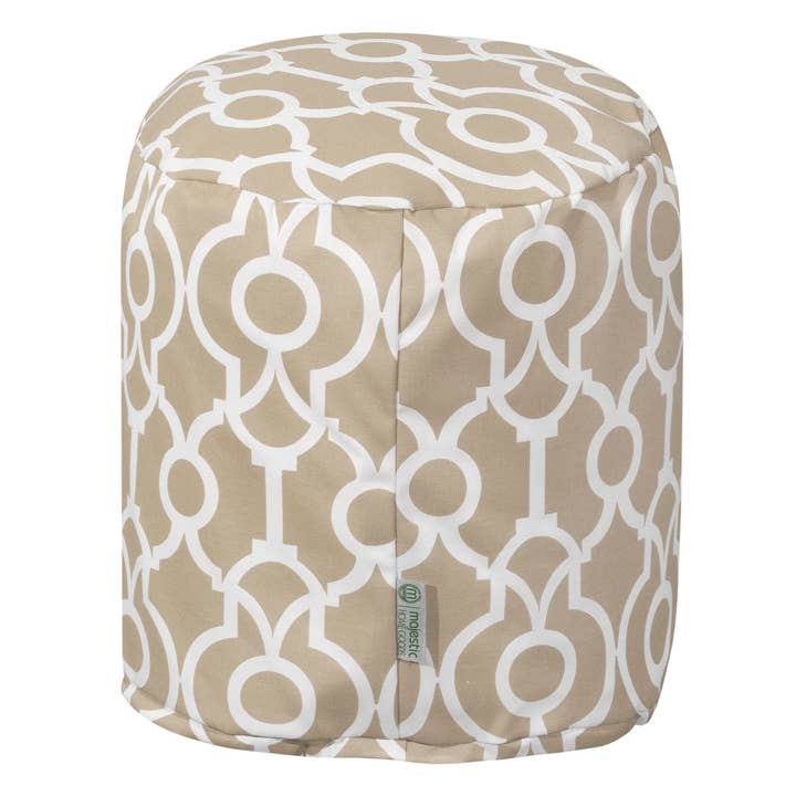 Majestic Home Goods Sand Athens Pouf for wholesale by Majestic Home Goods