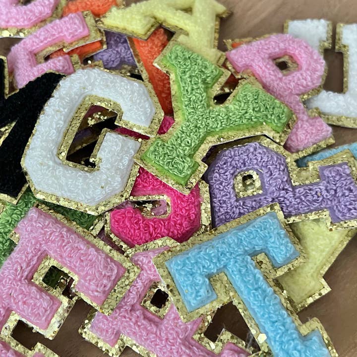 Palmy Pineapple - Wholesale Patch - Full Alphabet Chenille Self Adhesive Varsity Letter Patch3