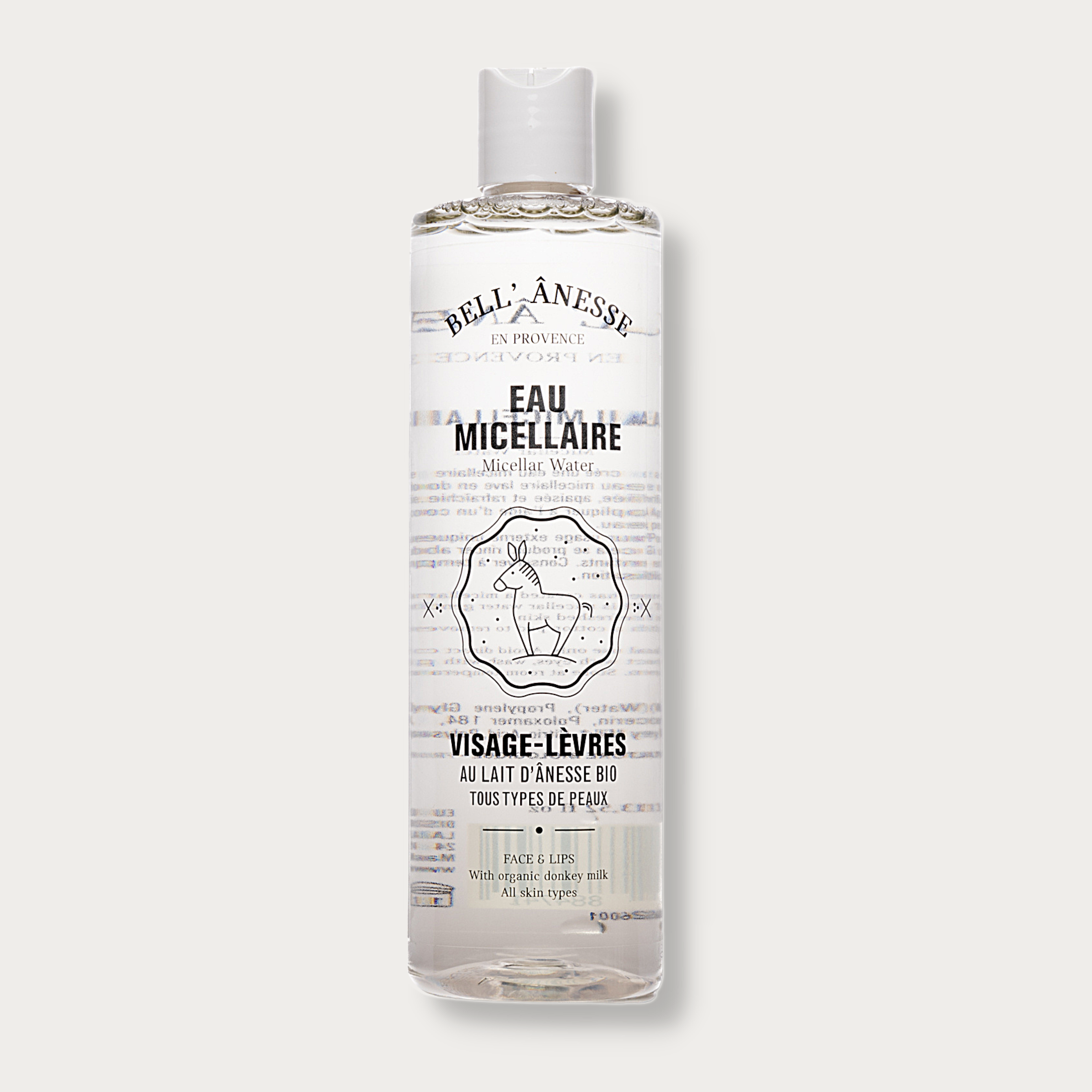 S2Z Cosmetics - Venta al por mayor Agua/bruma facial y corporal - Agua micelar con leche de burra orgánica 250 ml1