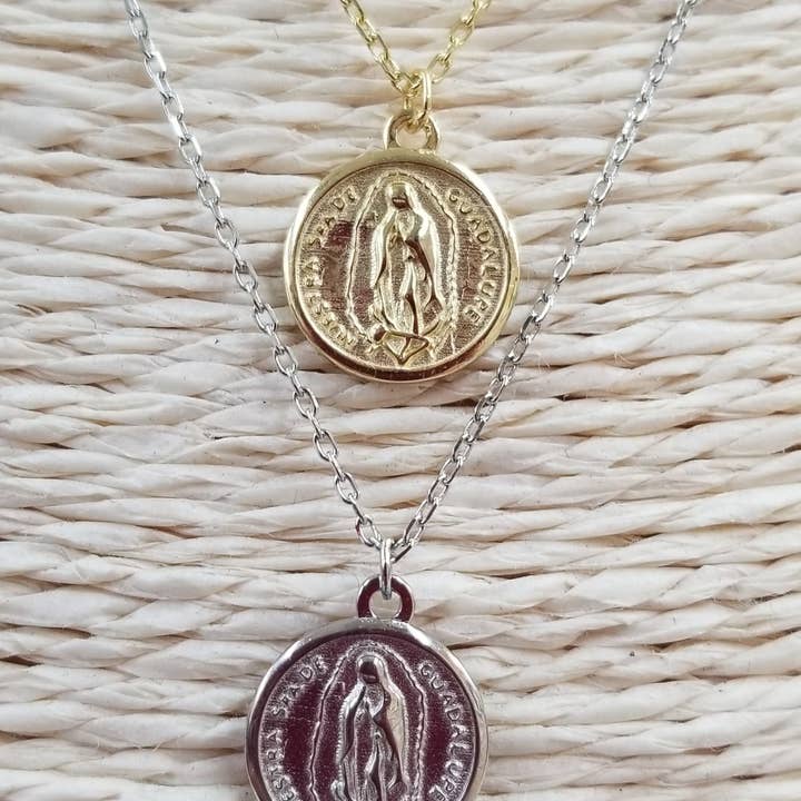 Miraculous Mary Sterling Silver Pendant Necklace for wholesale by Silver N Accessories