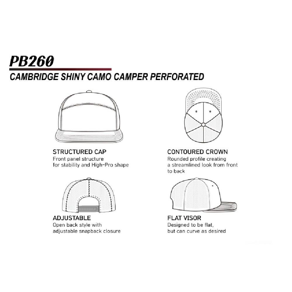 DOBBI – wholesale Truckerkeps – Unisex – Cambridge glansiga camo camper perforerad snapback-keps9