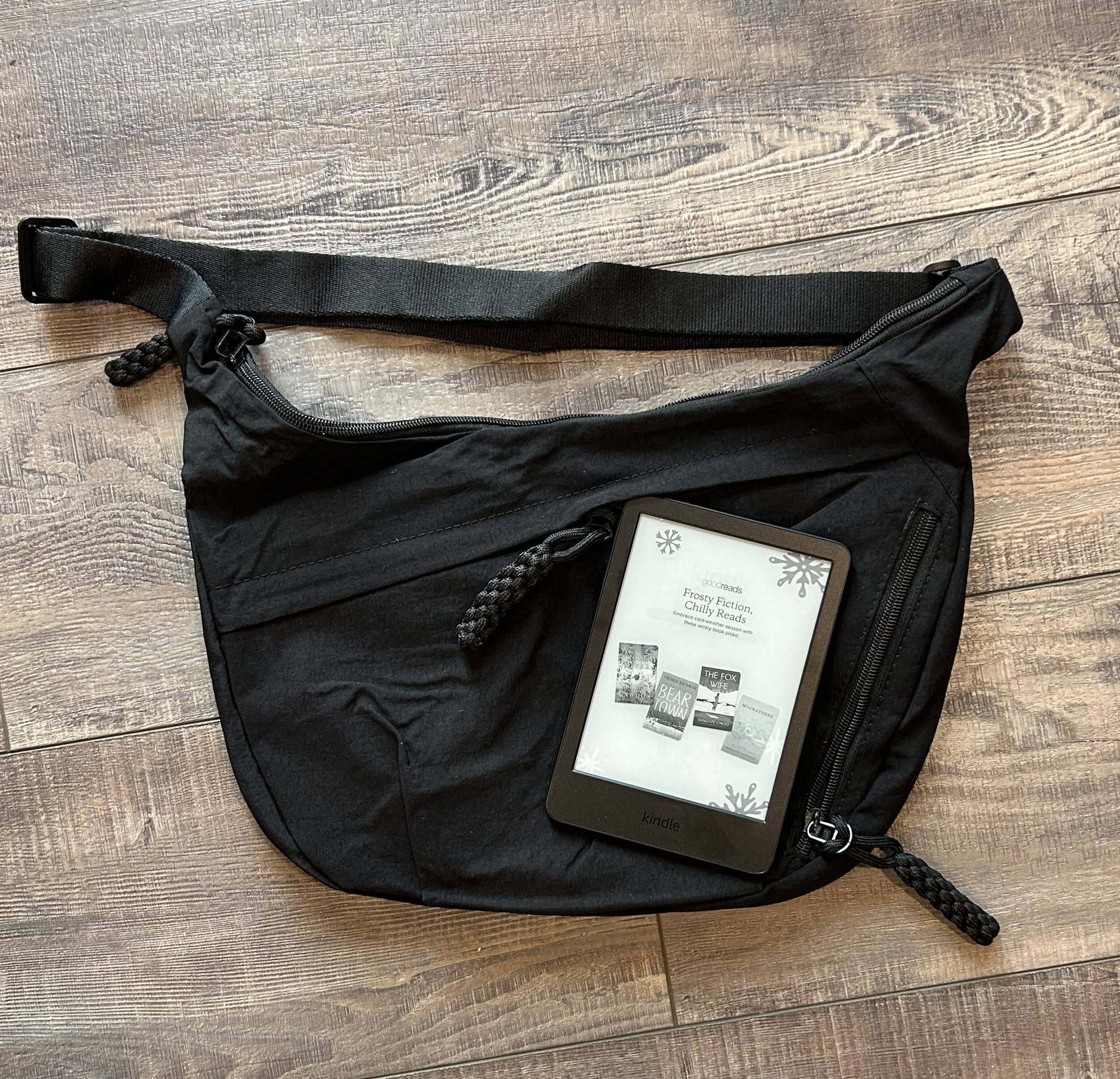 JILLIAN INK LLC - Wholesale Crossbody Bag - Women's - Large Nylon Crescent 3 Zipper Bag 3