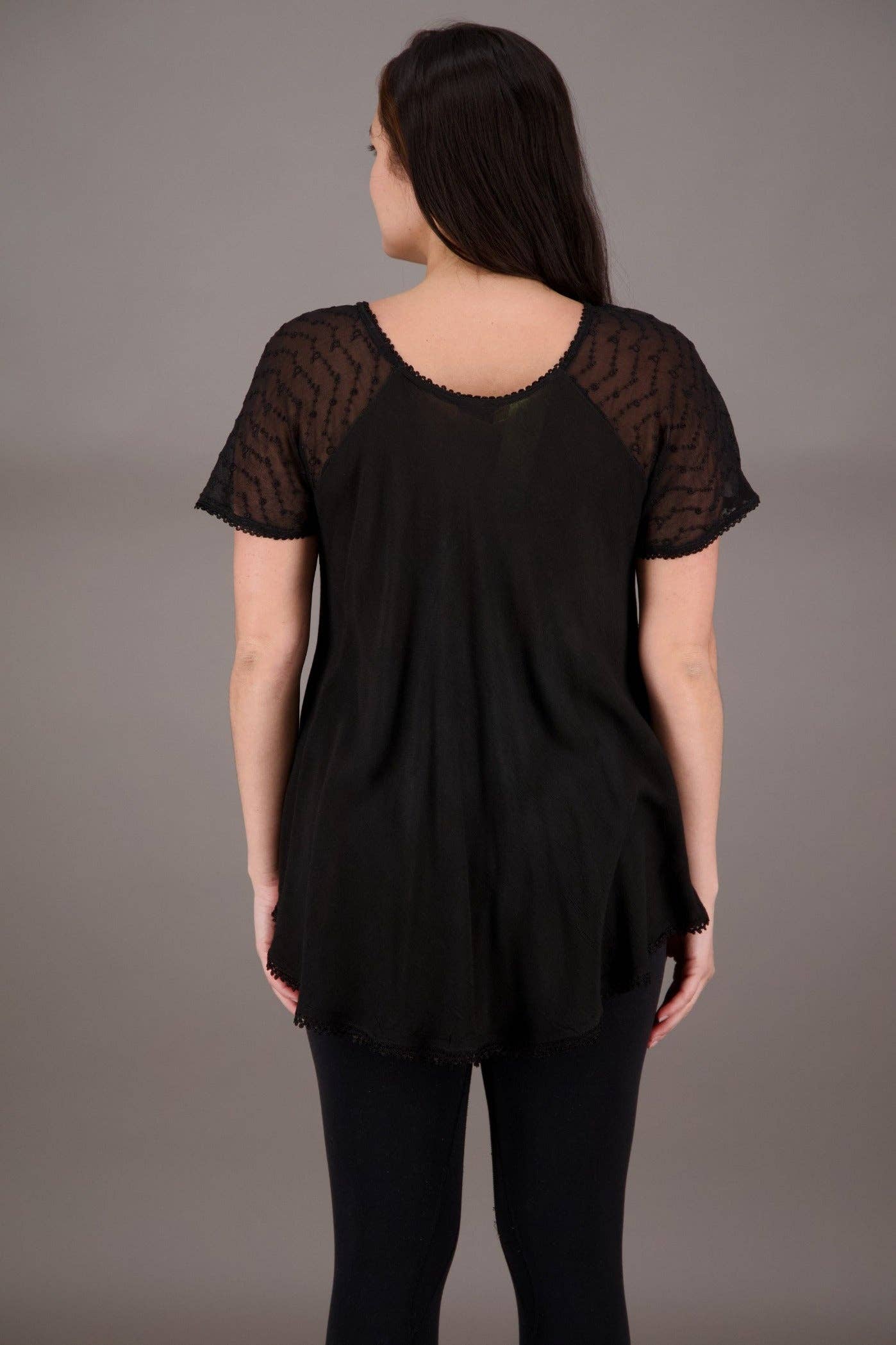 Assorted Colors Cap Sleeve Tie Dye Blouse 787 for wholesale on Faire3