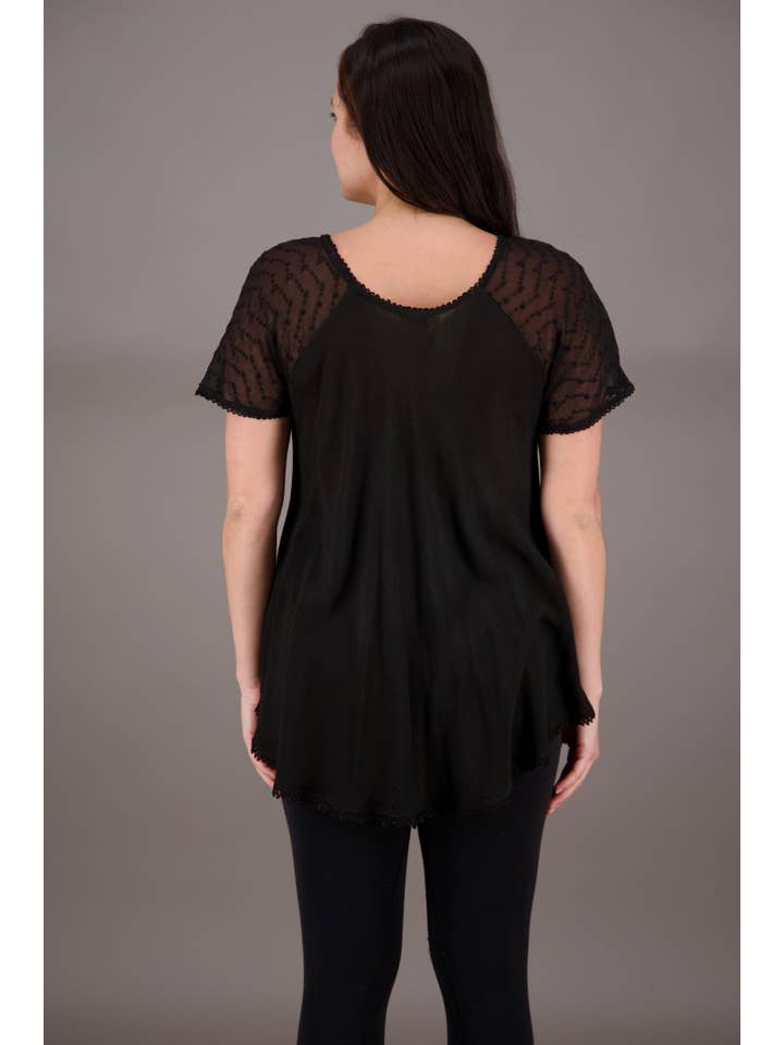 Diverse kleuren Tie Dye blouse met kapmouwen 787 voor groothandel op Faire3