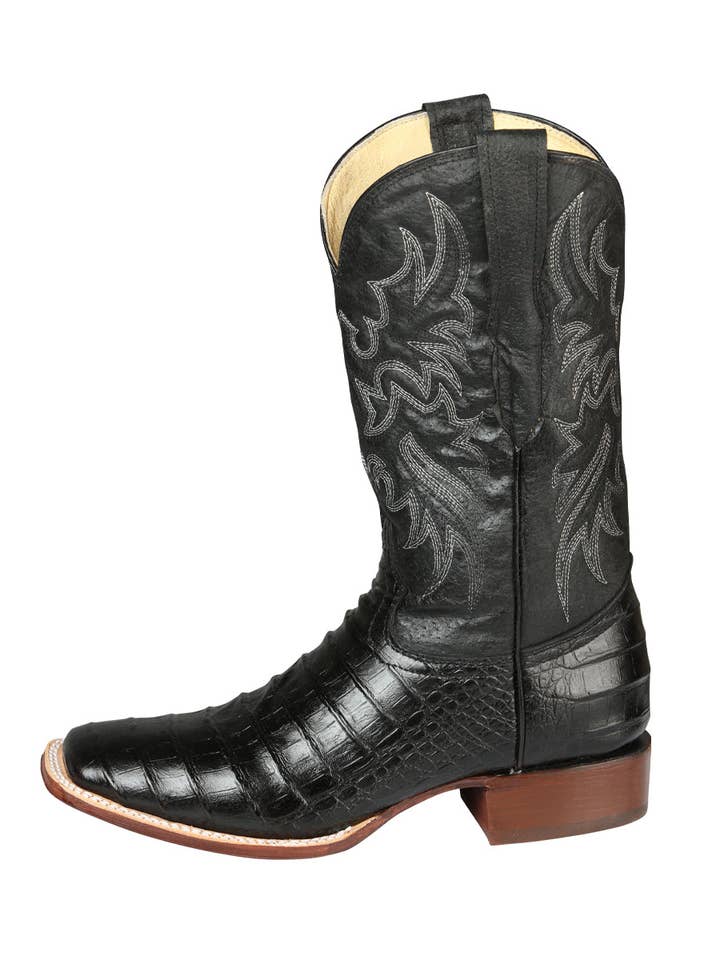 El General Western Wear – wholesale Cowboy boots – Men's – El General Rodeo - Printed Alligator leather boots - Black 449382
