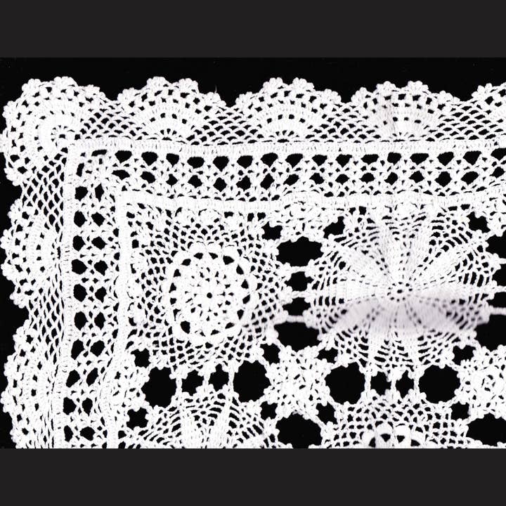 Eastern Sunrise Lace And Linens Inc. – Engroshandel Bordløber – Hæklet Blonde Snefnug Håndlavet Løber 100% Bomuld