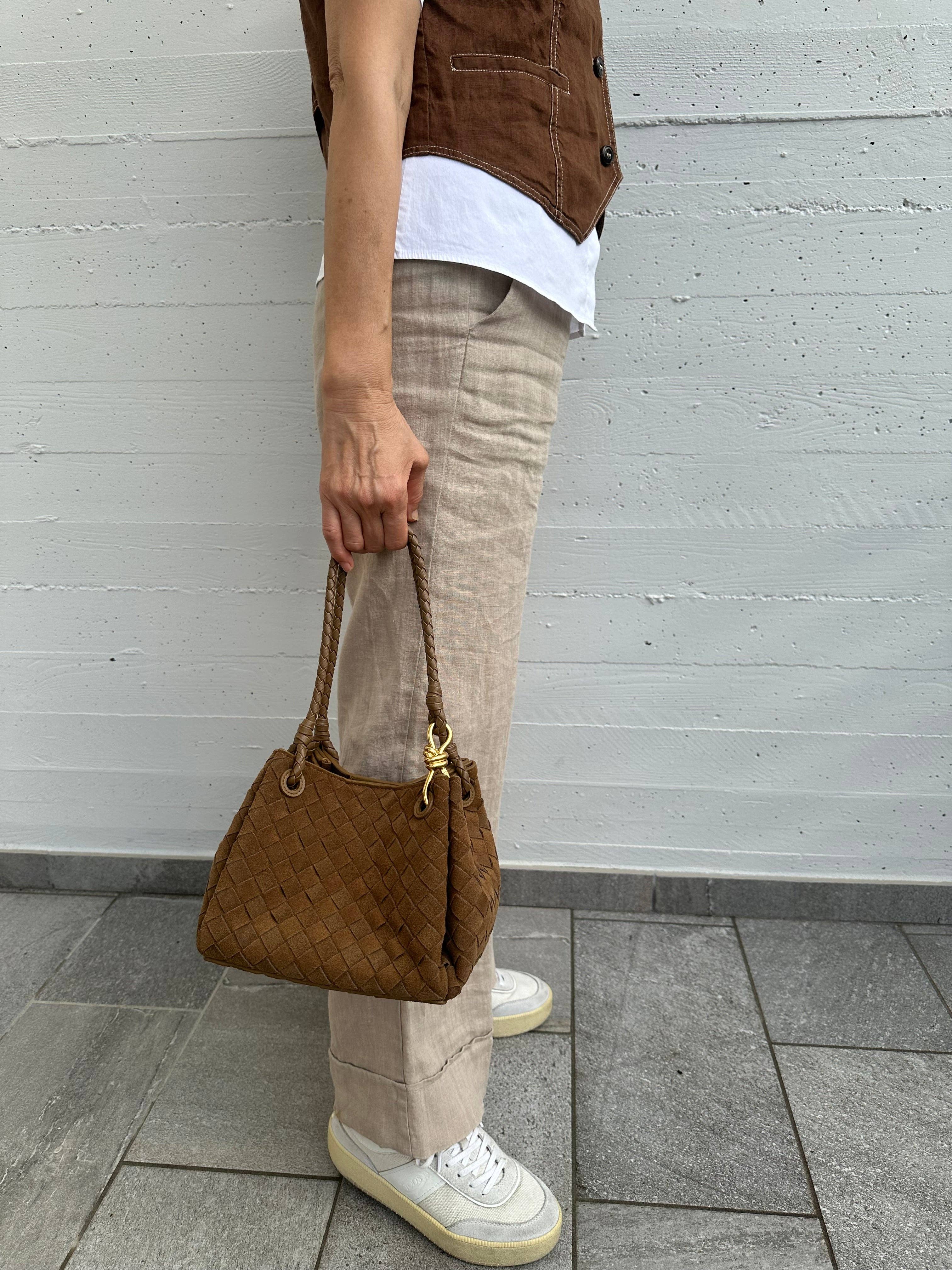 Zhade – Bolsa de ombro – Mulher por atacado – EMMA tecido-camurça6