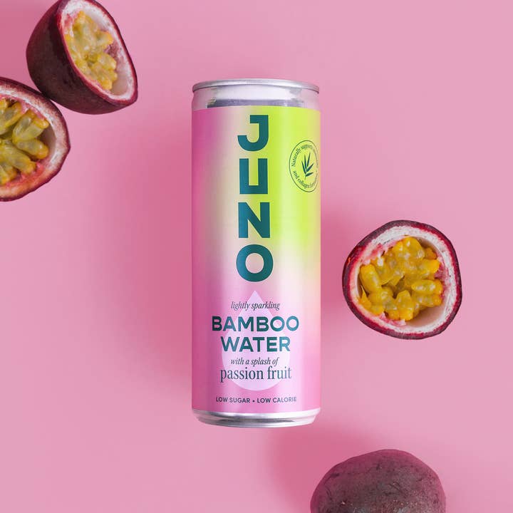 Juno Bamboo Water - Wholesale Sparkling Water - Juno Bamboo Water - Passion Fruit (12 x 250ml)