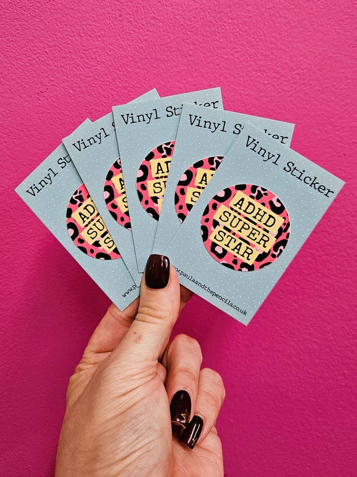 Adhesivo ADHD Superstar para venta al por mayor de Paula and the Pencils