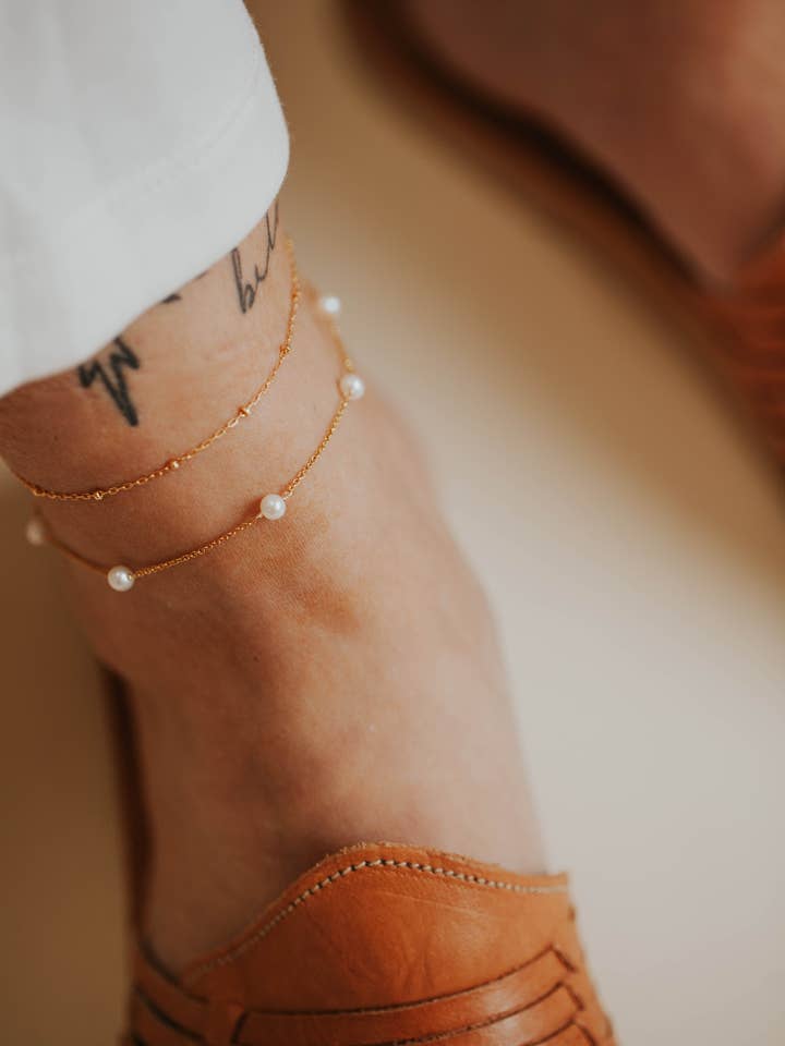 Pärlankellänk | 14kt guldfyllning+sterlingsilver för wholesale av Hello Adorn