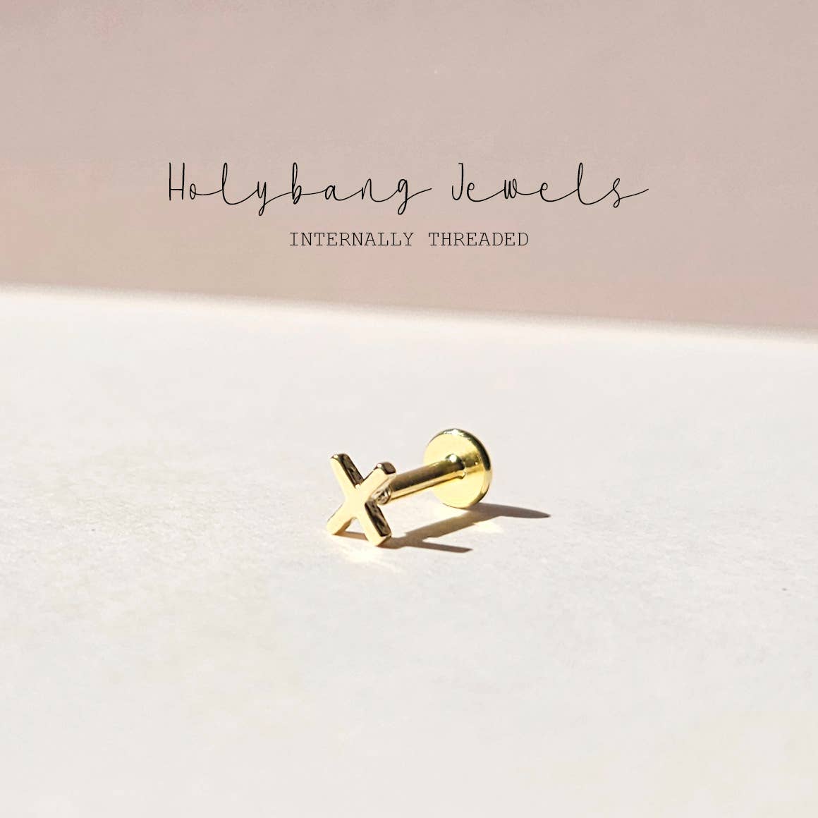 HolyBang Jewels – Großhandel Ohrstecker – X-FÖRMIGES LABRET MIT INNENGEWINDE  1