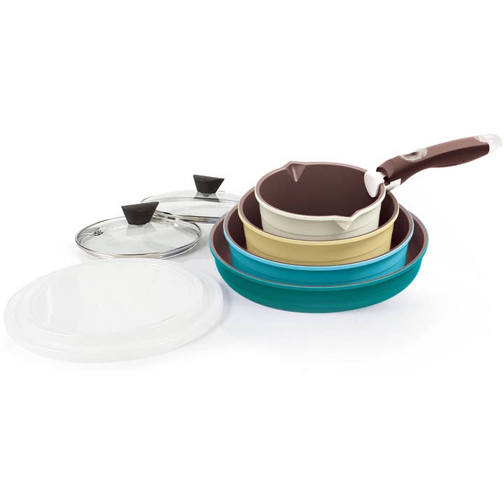 Neoflam - Wholesale Cookware Set - MIDAS 9-Piece set - Misty Forest w/Detachable Handle