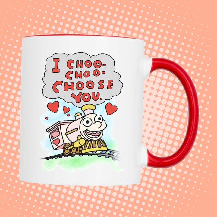 I Choo Choo Choose You Valentine's Day Mug for wholesale by Maya Rose Creations