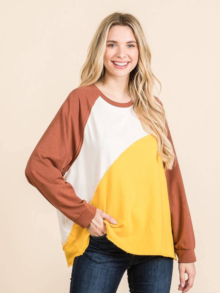 62469 - Women's Cotton-Polyester Blend Fall/Winter Top for wholesale by Cotton Bleu