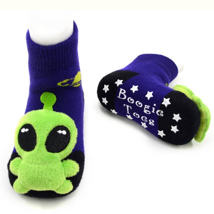 Liventi - Wholesale Sokken - Baby - Baby Alien - Boogie Toes Baby Rammelaar Sokken