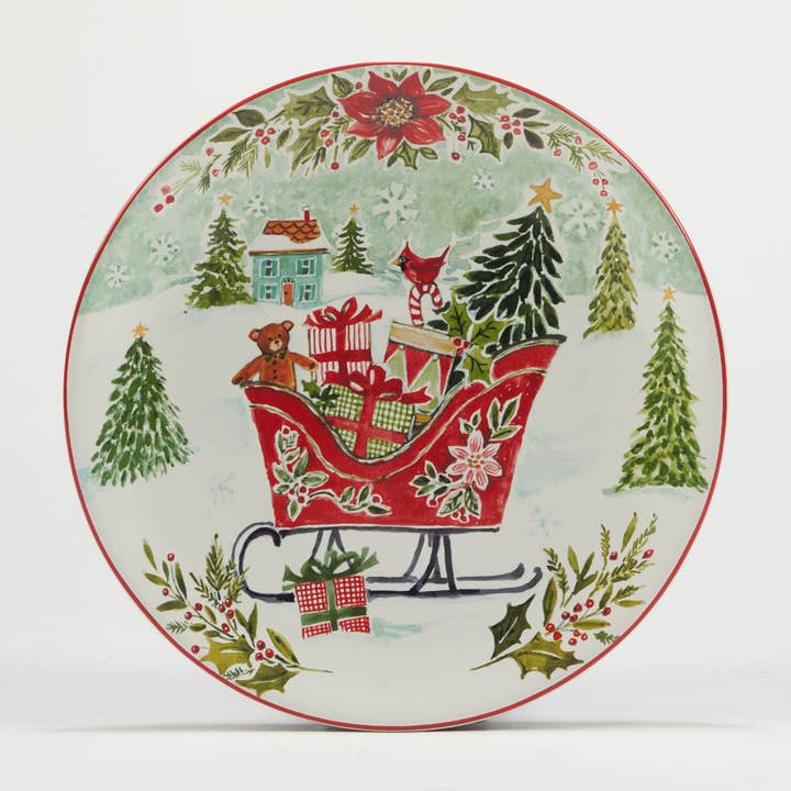 Certified International - Wholesale Dinner Plate - Joy of Christmas Dessert Plate 9in asst