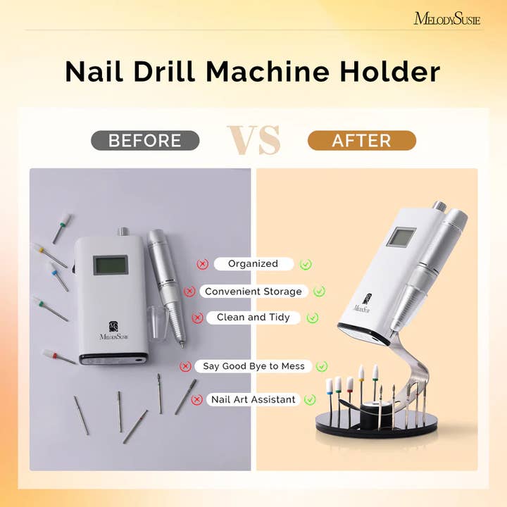 melodysusie - Wholesale Nailcare Set - Nail Drill Machine Holder with 10 Holes Nail Drill Bits