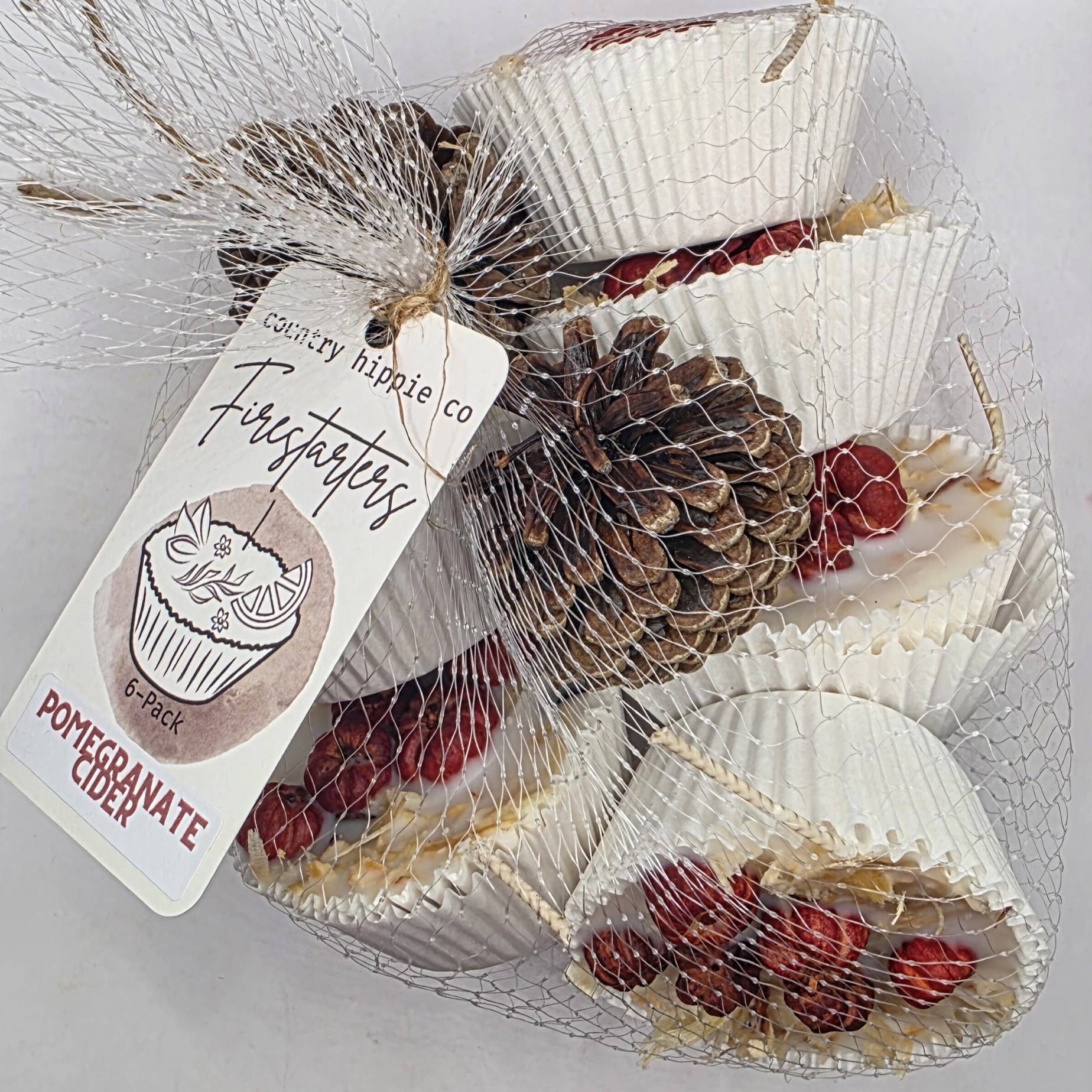 Country Hippie Co. – wholesale Tändare – Botaniska eldstartare – 6-pack för camping + brasor1