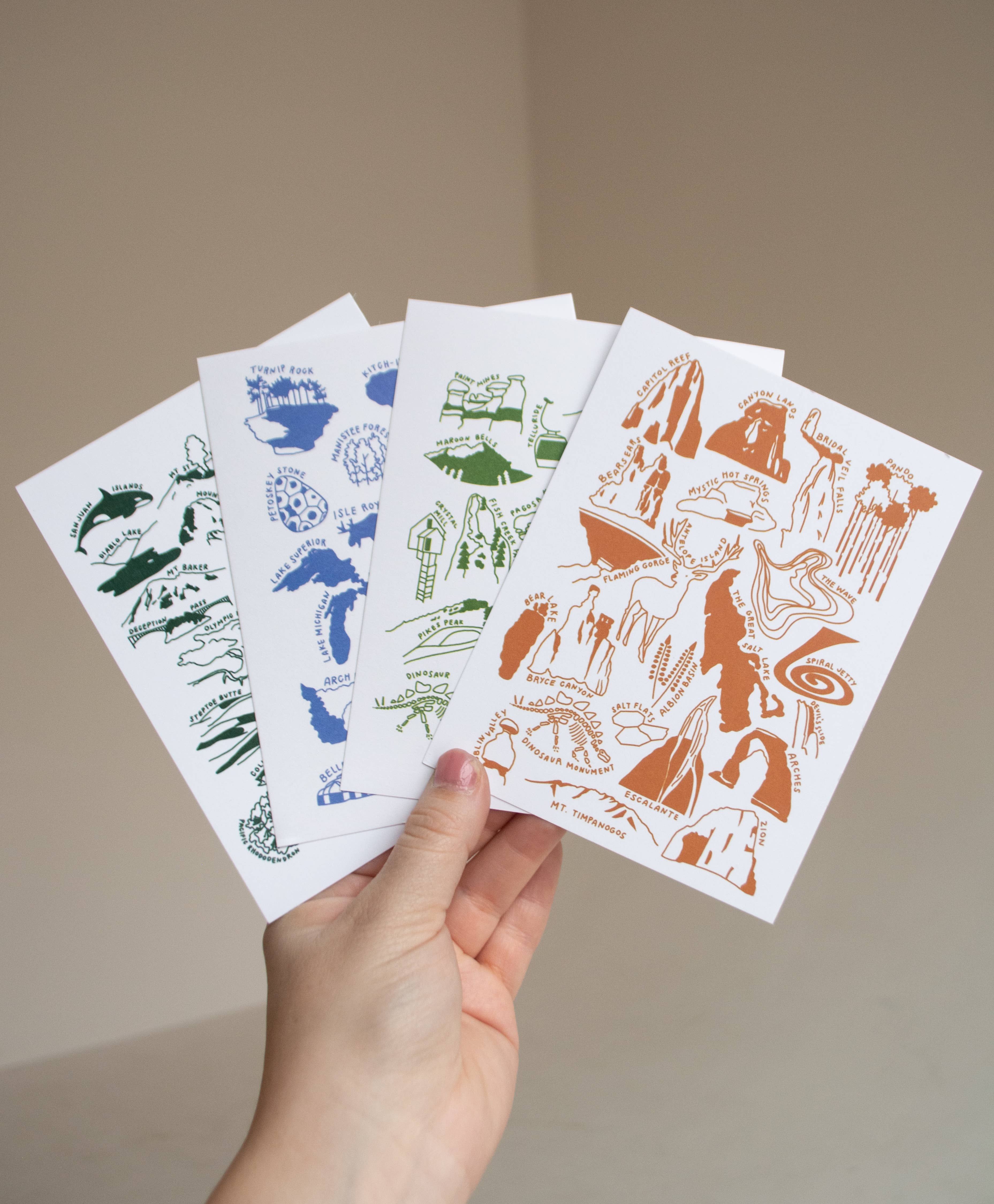 Traildust Goods - Wholesale Postcard - New York State Nature Checklist Art Postcard3