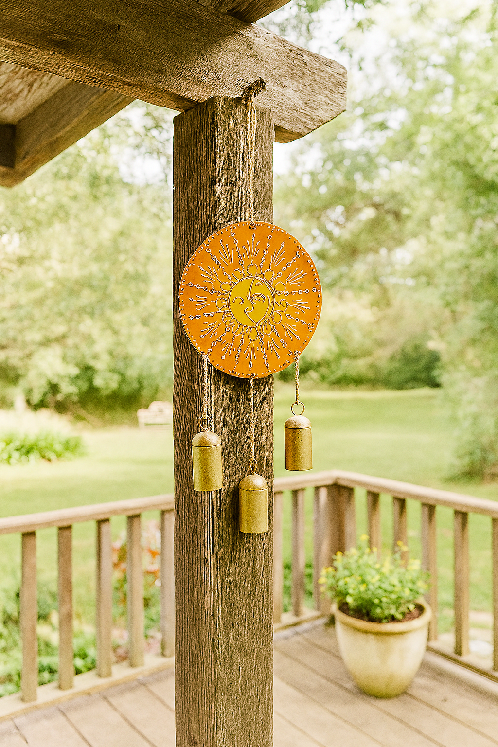 Matr Boomie Fair Trade - Wholesale Wind Chime - Henna Treasure Sun Bell Wind Chime-Hand Painted Patio Decor4