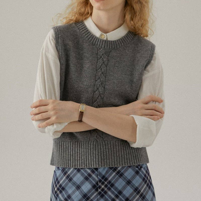 Marayn – Engroshandel Strikvest/slipover – Kvinder – Chic fransk strikvest forår/efterår lag-på-lag essentiel5