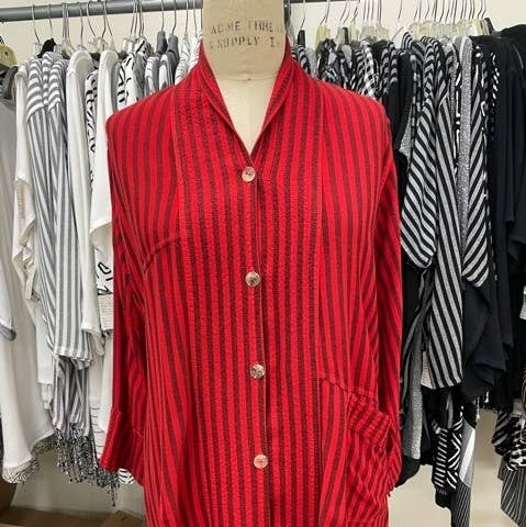 DAIRI - Wholesale Button Down Shirt - Women's - 786 Stripes0