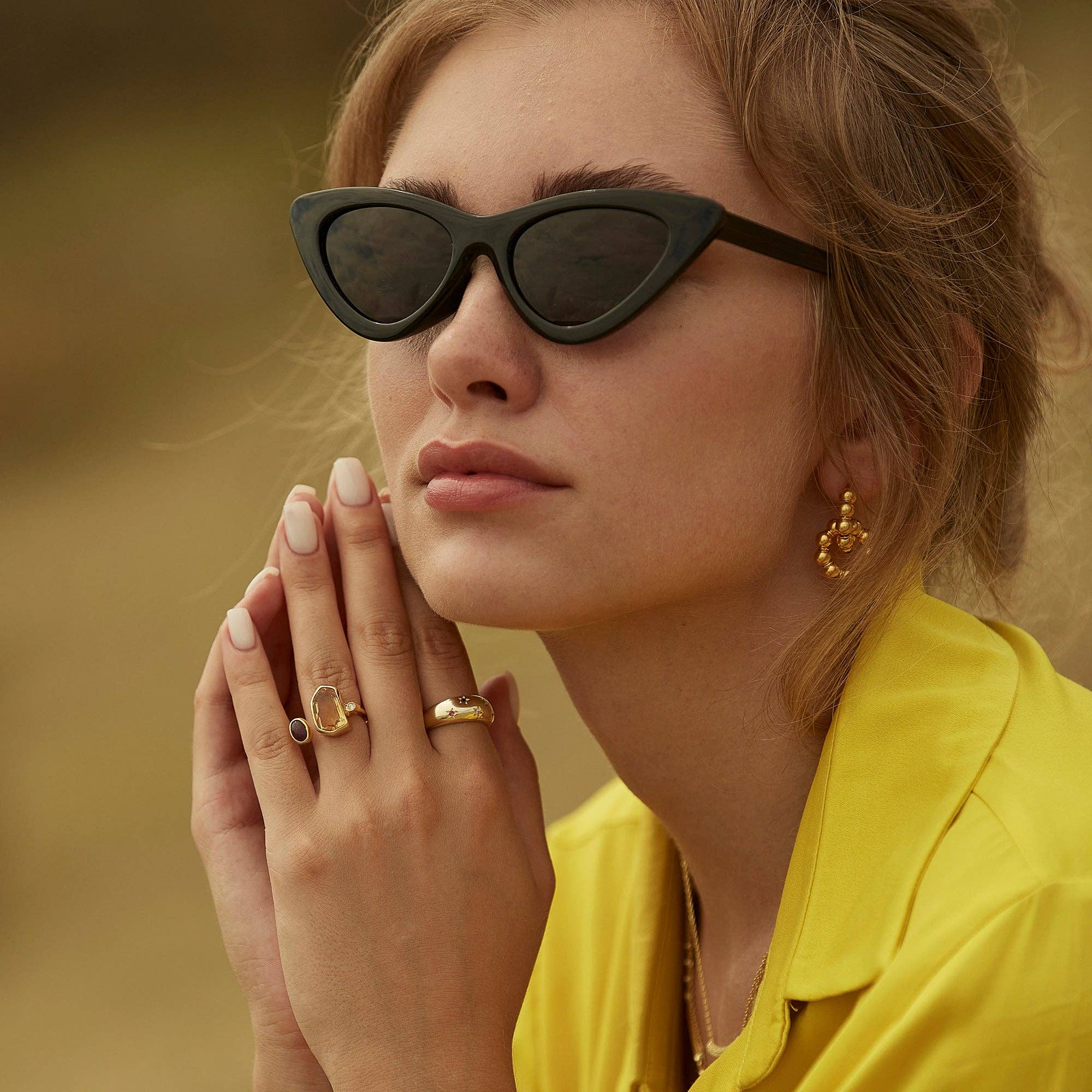 Spero London - Wholesale Multi-Stone Ring - Celestial Star Sterling Silver Dome Ring With Stones7