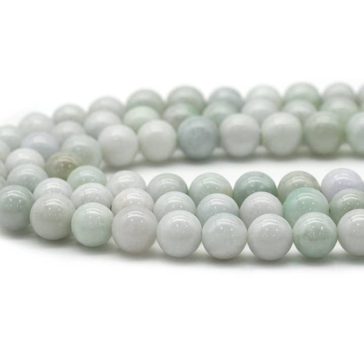 BestBeads&Beyond - Wholesale Beads - Genuine Quality Burma Jade Round Smooth Beads, Sku#U13751