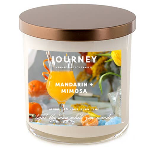 Mandarin and Mimosa Journey Soy Wax Candle for wholesale by Journey Candle
