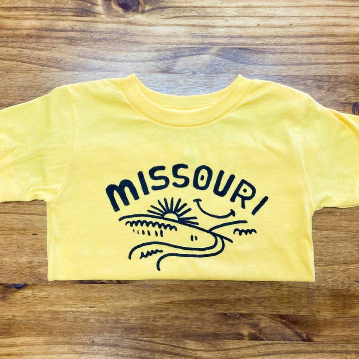 Missouri Smiley Youth Tee for wholesale by The Restless Press
