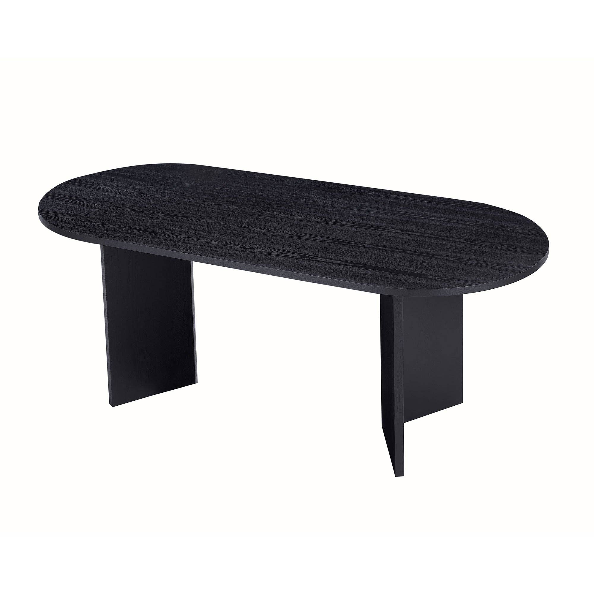 Black Mid-Century Modern Wood Dining Table for Kitchen&Living Room for wholesale on Faire9