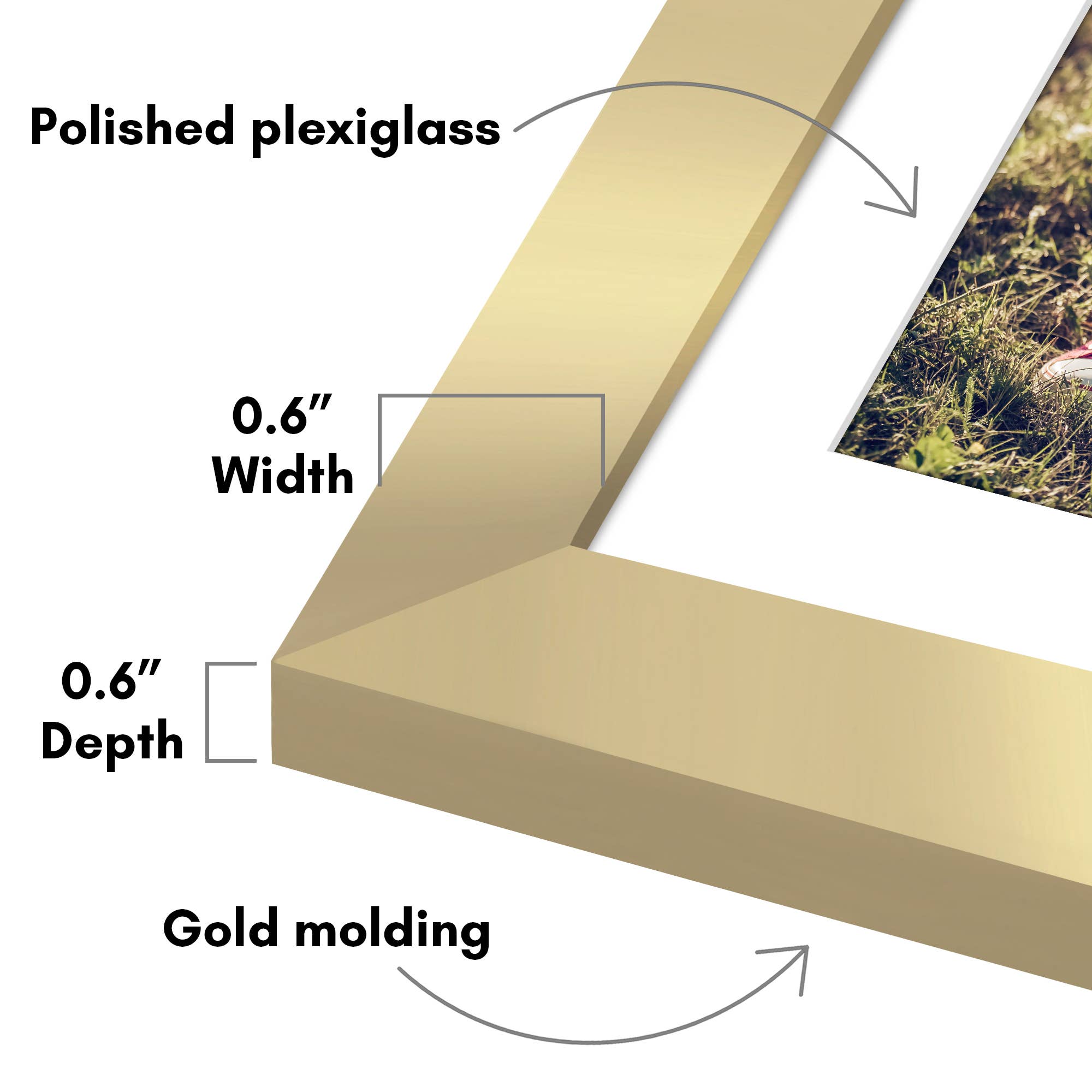 Americanflat - Wholesale Picture Frame - Americanflat 5 Pack Picture Frames With Mat Plexiglass Cover58