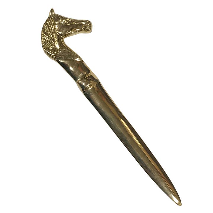 Madison Bay Co. - Historical Home Decor Reproductions - Wholesale Letter Opener - 6-1/4" Solid Polished Brass Horse Head Letter Opener