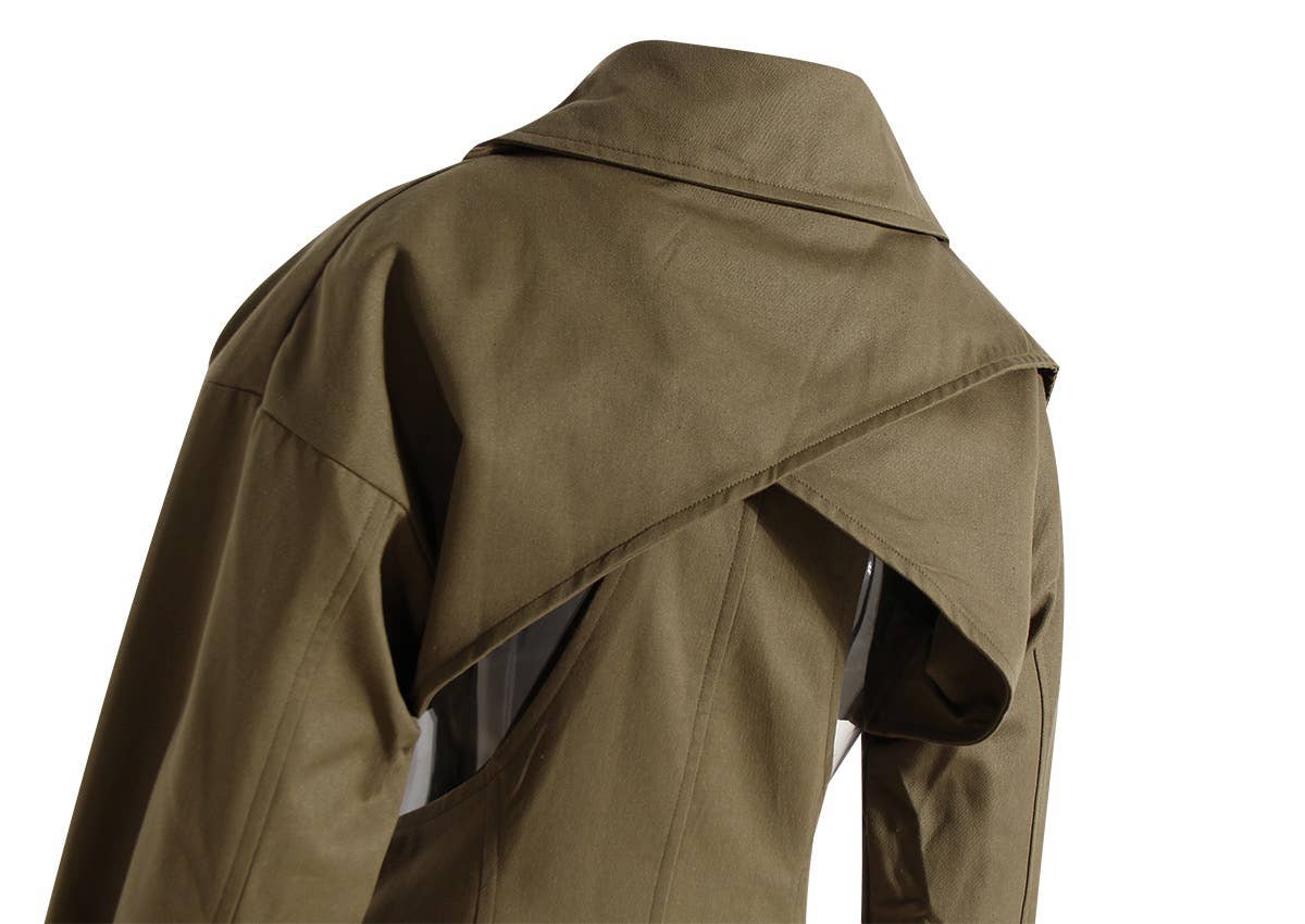 Productseeker – Großhandel Trenchcoat – Damen – CT019 Damenmantel mit hohlem Taillengürtel, langer Windbreaker10