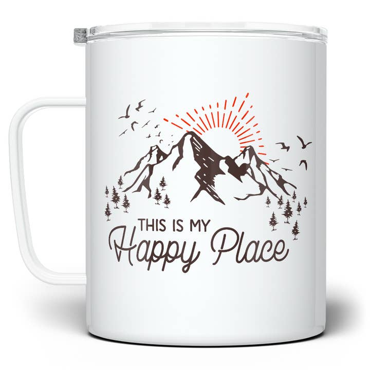 Tasse de voyage This is My Happy Place, cadeaux en plein air pour la vente par Loftipop