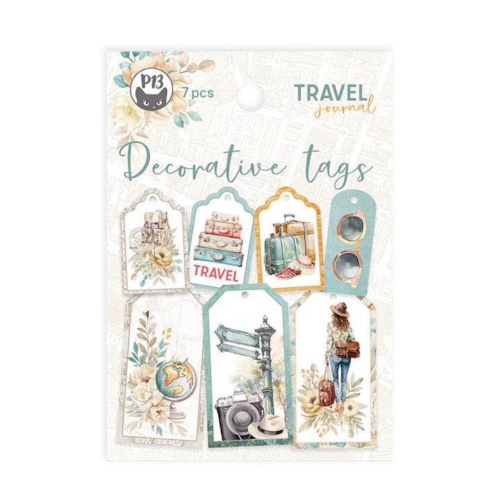 Set di etichette Travel Journal 03, 7 pezzi per la vendita all'ingrosso da parte di P13