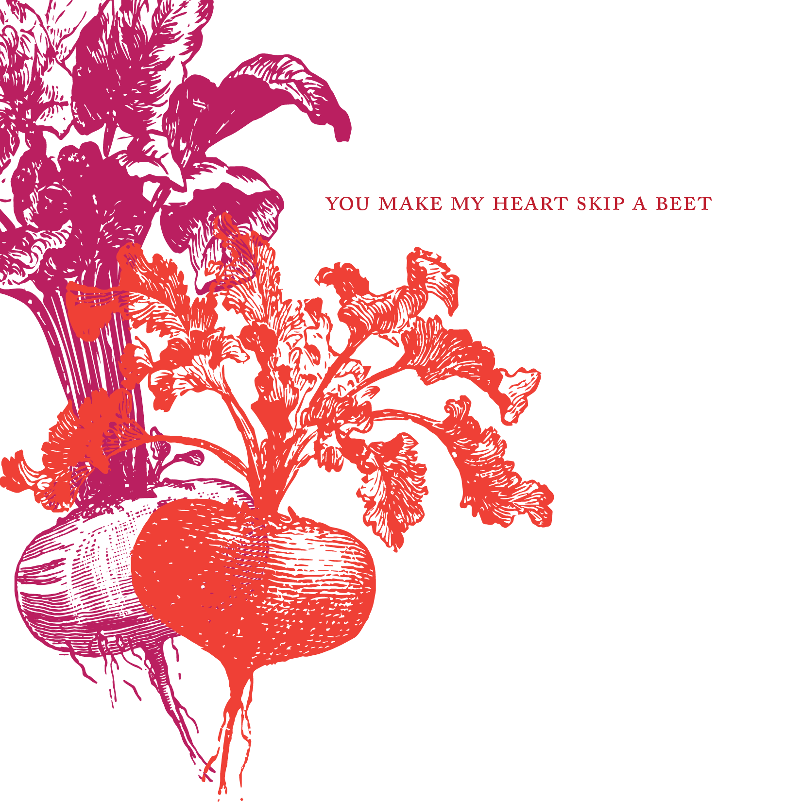 Ampersand M Studio - Wholesale Valentine's Day Card - Skip a Beet Romance Valentine's Day Greeting Card3