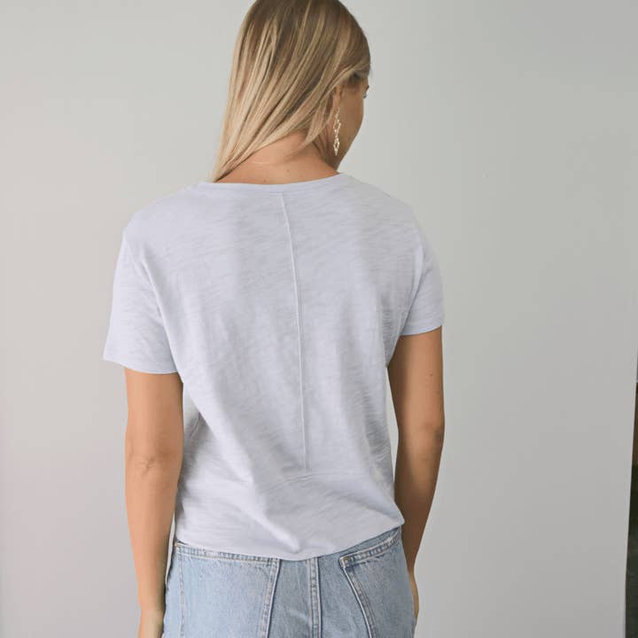 erin gray - Wholesale T-Shirt - Women's - Celia Perfect Length Tee in Arctic Blue - Short Sleeve