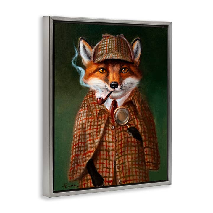Stupell Industries - Wholesale Wall Sign - Detective Fox with Pipe - Framed Wall Art16