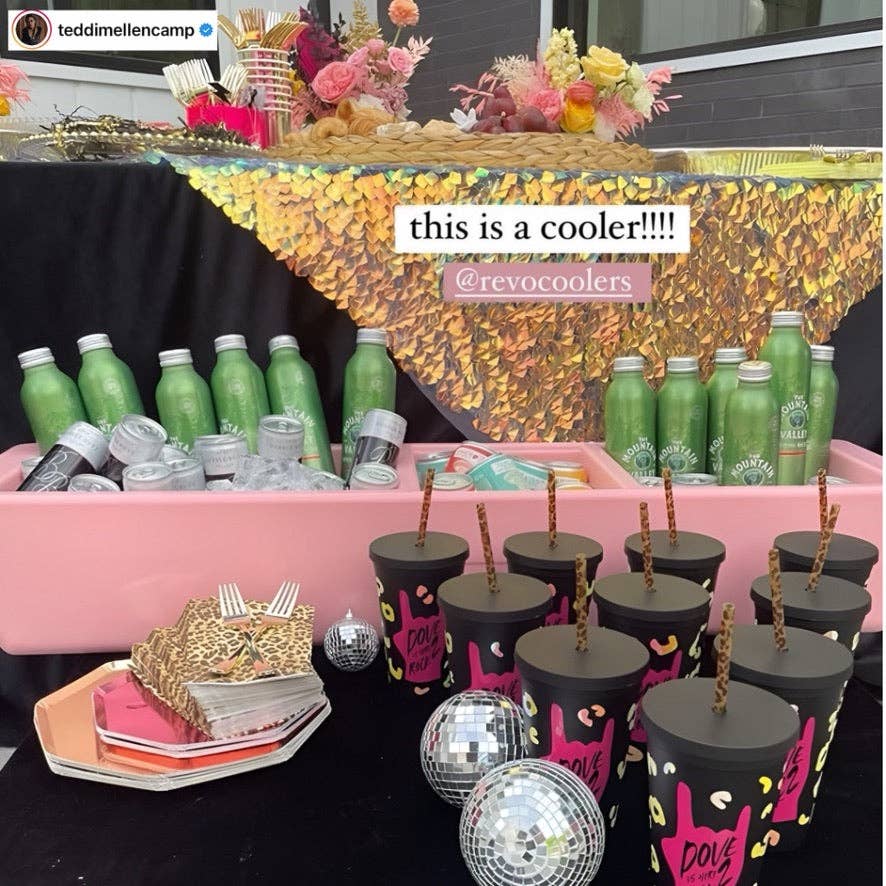 REVO Coolers - Wholesale Cooler/Cooler Bag - REVO Party Barge Cooler™ | Pink Coral6