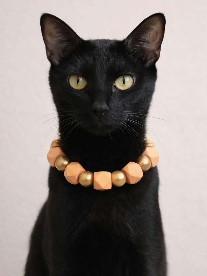 Preppy Colorful Wooden Bead Cat Collar Necklace - Unique for wholesale by April Mae Designs