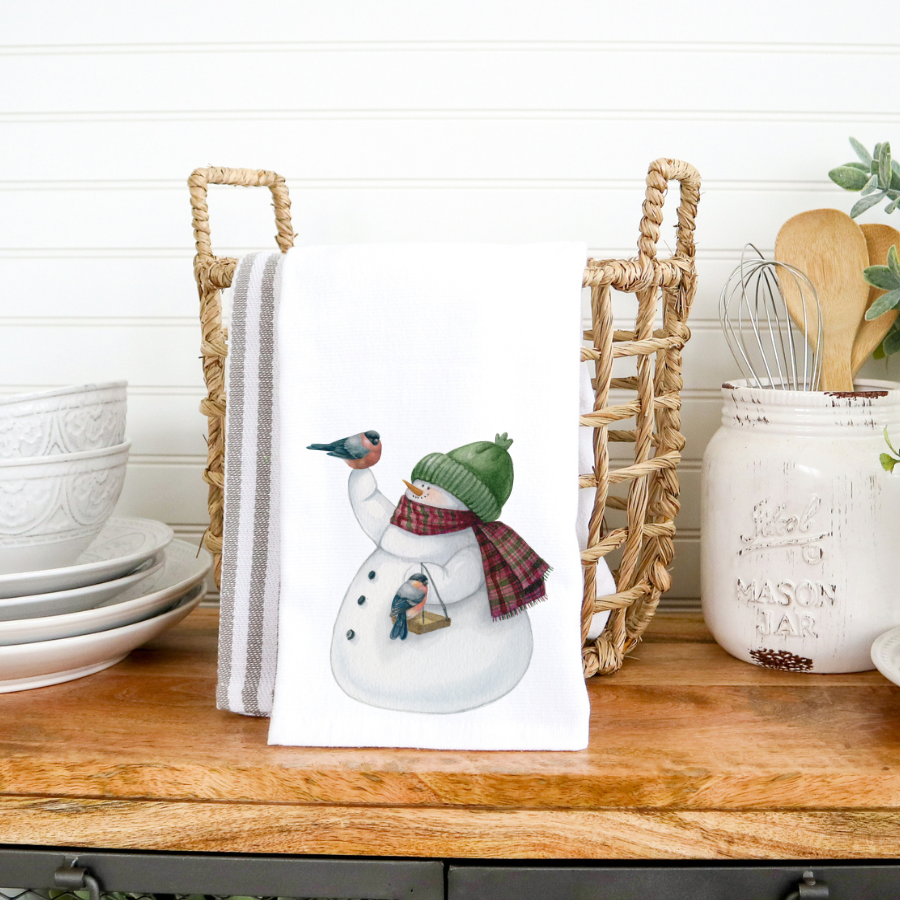 Fernville Creations - Wholesale Hand Towel - Snowman Hand Towel, Holiday Guest Towel, Luxury Guest Bath4