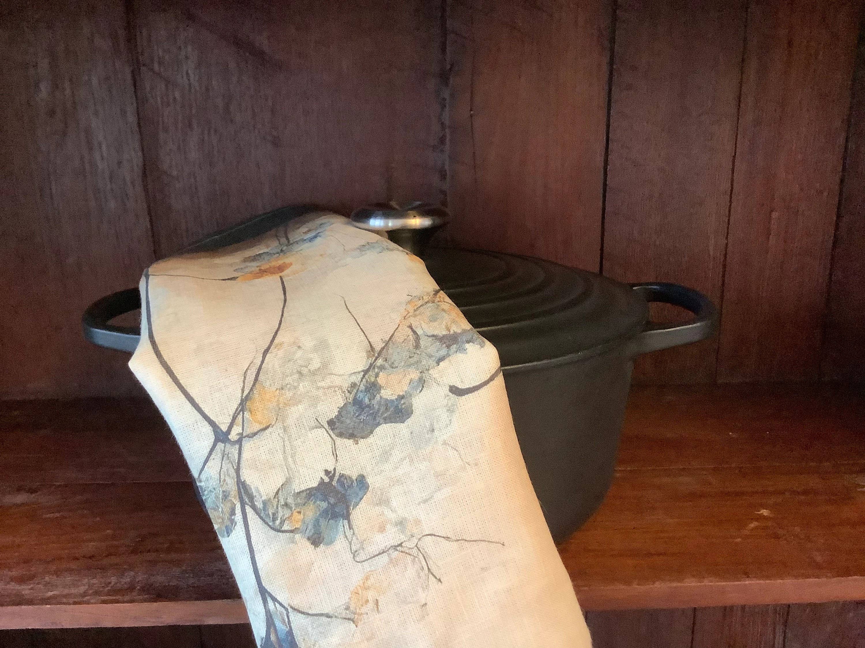 Suisse Maison de Lin - Wholesale Tea towel - Variety of Japandi Floral Linen Kitchen/Tea Towels with hook4