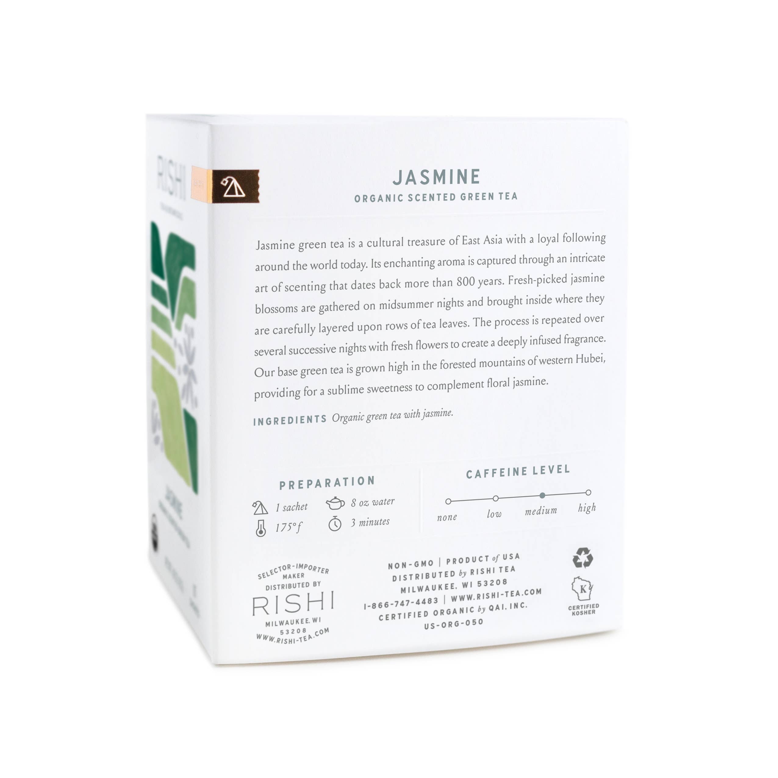 Rishi Tea & Botanicals - Wholesale Tea Bags - Jasmine Organic Green Tea Sachets2