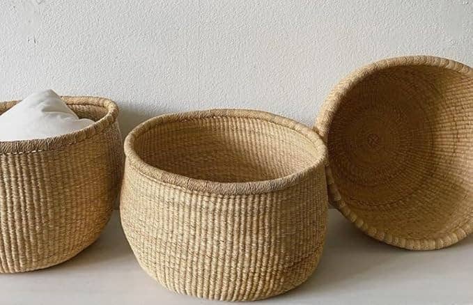 Tanga Baskets - Wholesale Basket - Large Bolga Ghana Basket Fair Trade - Dye Free1