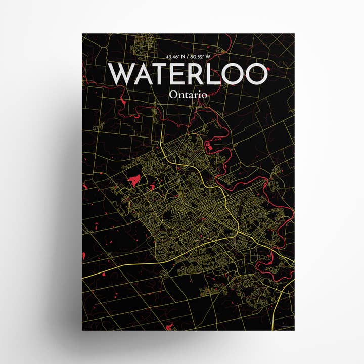 OurPoster.com - Wholesale Poster - Waterloo City Map Poster144