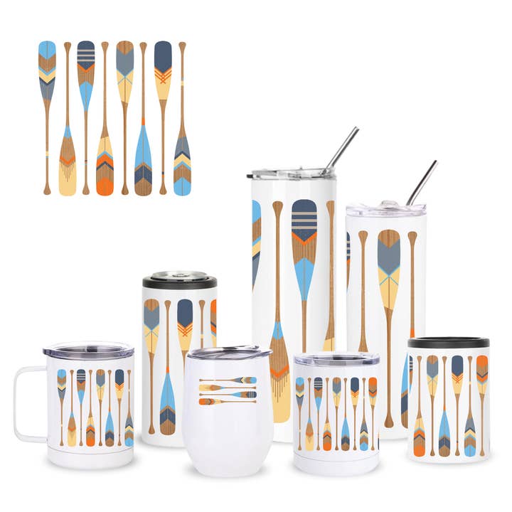 Painted Paddles Insulated Drinkware for wholesale by Creative Compass