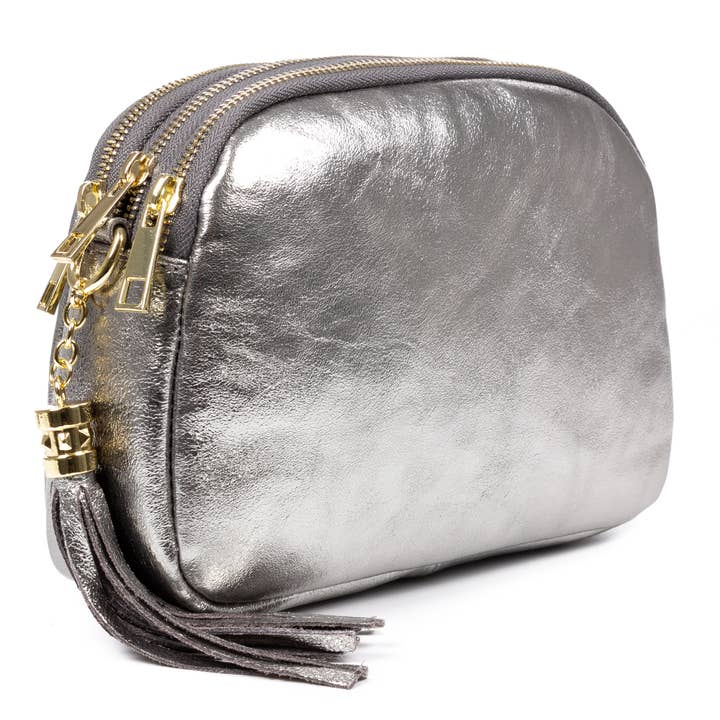 Aliminusa shoulder bag. Genuine leather lacquered suede. for wholesale by FIRENZE ARTEGIANI